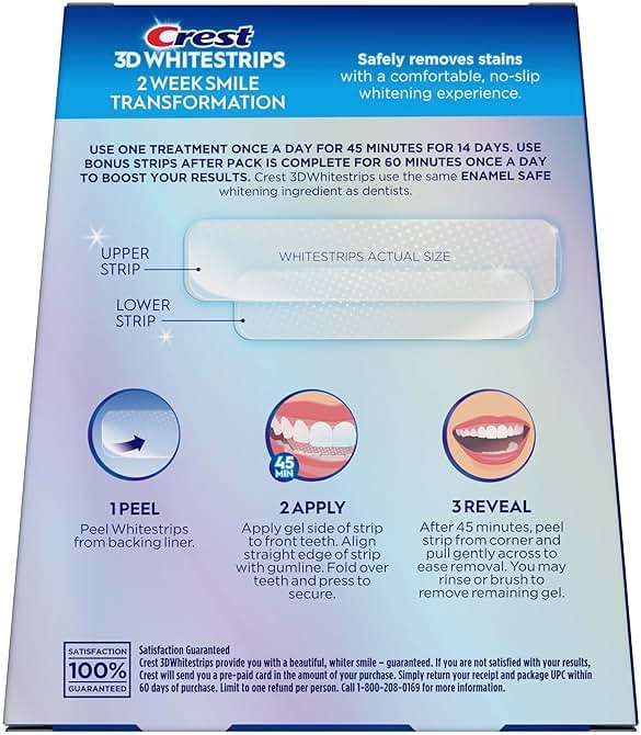 Crest 3D Whitestrips Glamorous White, 3D White, Teeth Whitening Strip Kit, 32 Strips (16 Count Pack) - Crest Teeth Whitening Strips, Teeth Whitening Kit - Packaging May Vary - Image 9