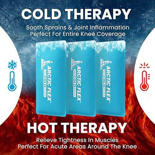 Vive Compression Knee Ice Wrap - Reusable Brace with Air Pump - Hot/Cold Therapy for Men, Women, Pain Relief, Swelling and Recovery Support - Adjustable and Inflatable Pack for Sports Injury Sprains - Image 6