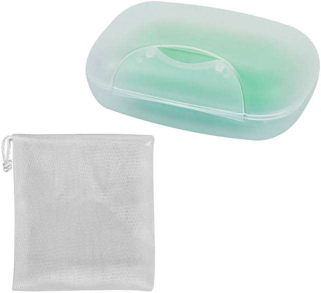 Vonpri Soap Box Holder, Soap Dish Soap Saver Case Container for Bathroom Camping Gym 1 Pack (Clear) - Image 1