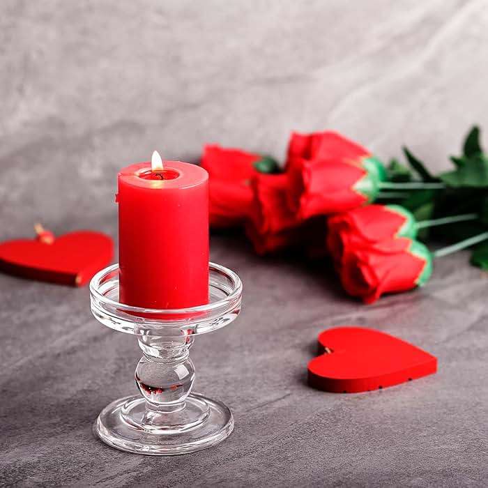 OYATON Glass Candle Holders for Pillar Candle, Unity Candle Holder Set of 3 for Wedding Ceremony Set, Candlestick Holder for Table or Home Decoration - Image 9