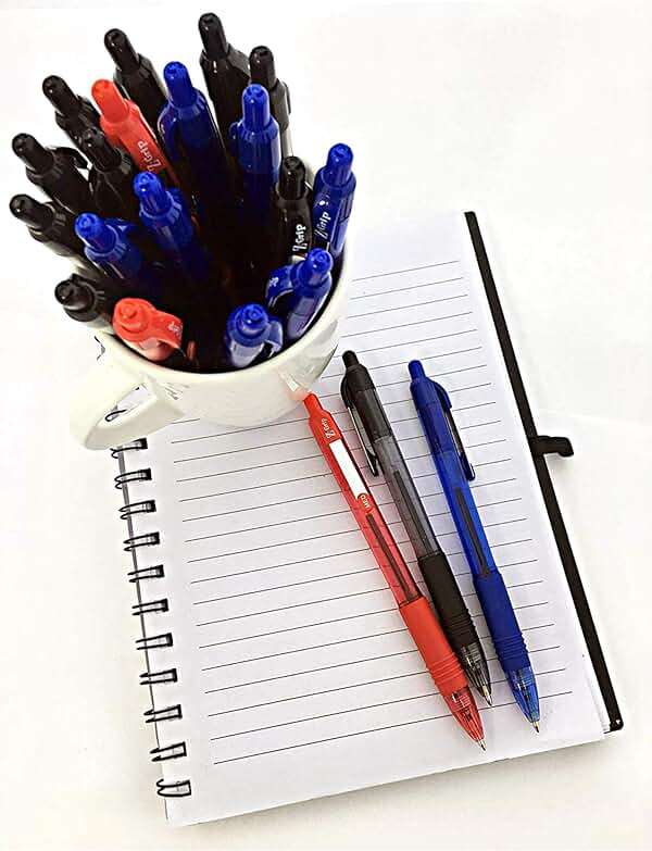 Zebra Pen Z-Grip Retractable Ballpoint Pen, Medium Point 1.0mm, 24 Black & 24 Blue Ink Pens, Bulk Pack of 48 - Image 6