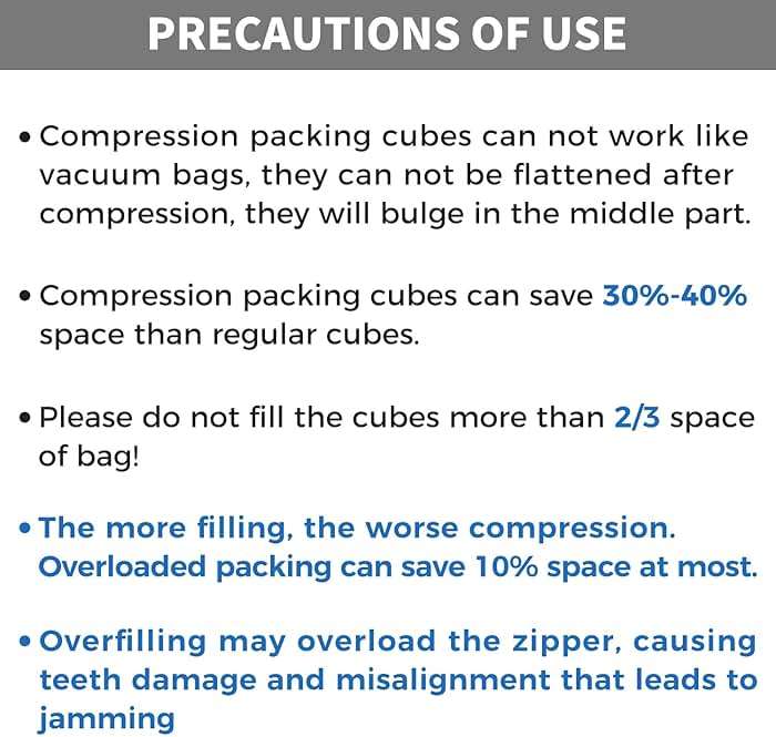 BAGAIL 4 Set/6 Set/8 Set Compression Packing Cubes Travel Accessories Expandable Packing Organizers (Cloth Pattern, 4-Black) - Image 5