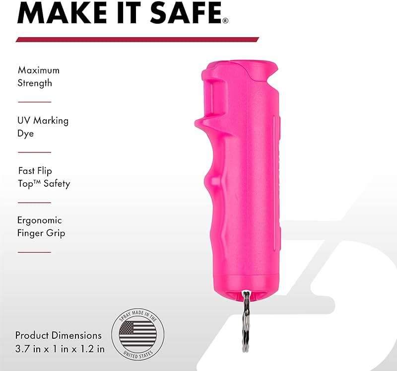SABRE Pepper Spray & 2‑in‑1 Stun Gun with Flashlight Self Defense Kit – Fast Flip Top 10‑Second Safety Spray with Finger Grip & Keychain – Rechargeable Stun Gun, 1.60 µC Charge, 120‑Lumen LED Light - Image 2