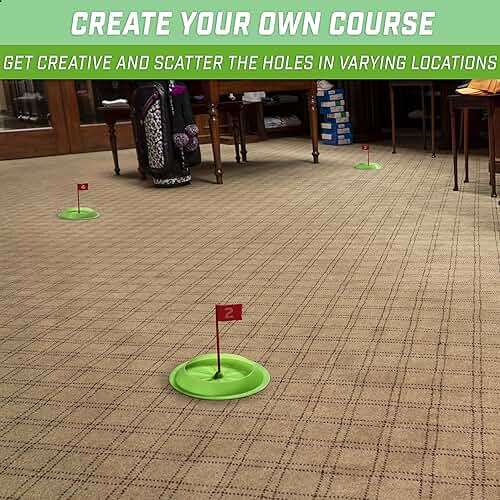 GoSports Pure Putt Challenge Mini Golf Game - Build Your Own Course at Home, The Office or On The Green - Includes 9 Holes, 4 Balls, Dry-Erase Scorecard, Tote Bag & Rules - Image 5