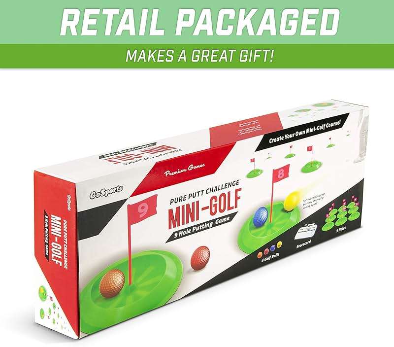 GoSports Pure Putt Challenge Mini Golf Game - Build Your Own Course at Home, The Office or On The Green - Includes 9 Holes, 4 Balls, Dry-Erase Scorecard, Tote Bag & Rules - Image 7