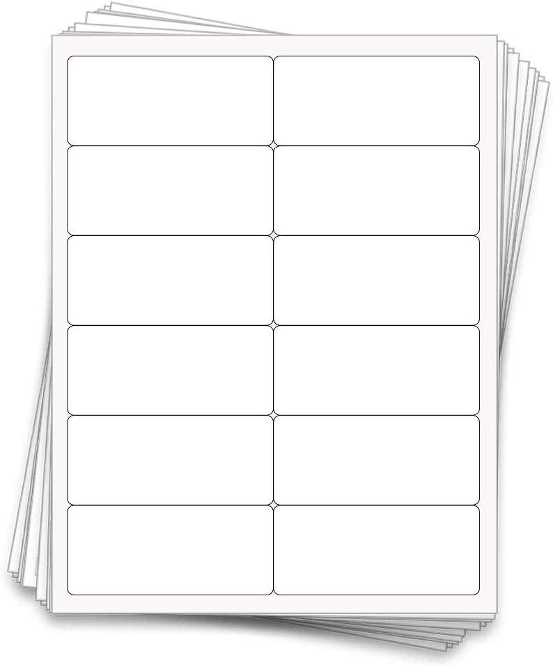 60 Professional Labels for 2 oz or 60 ml Bottles, 4 x 1.75 inches (White Recycled (Laser or Inkjet)) - Image 1