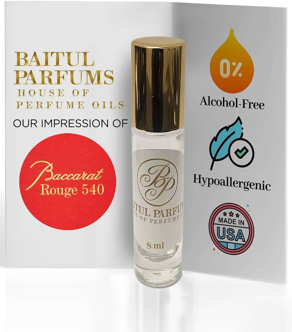 ASMARKET B Rouge 540 Fragrance Perfume Oil Roll On 8ml, Alcohol-Free Travel Size, Long-Lasting Perfume Roller Rollerball - Image 1