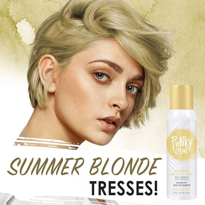Punky Temporary Hair Highlight Spray – Beach Blonde, Washes Out, Temporary Hair Color Spray for Kids, Women, Hair-Dye, 3.5 oz, 2 Pack - Image 3