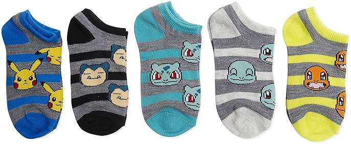 Pokemon Boys 5 Pack No Show Socks - Image 2