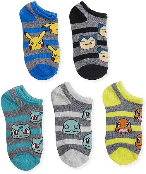 Pokemon Boys 5 Pack No Show Socks - Image 3