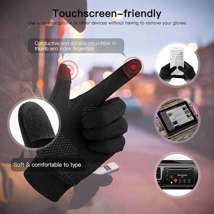 Unigear Lightweight Running Gloves, Touch Screen Anti-Slip Warm Gloves Liners for Cycling Biking Sporting Driving for Men Women - Image 5