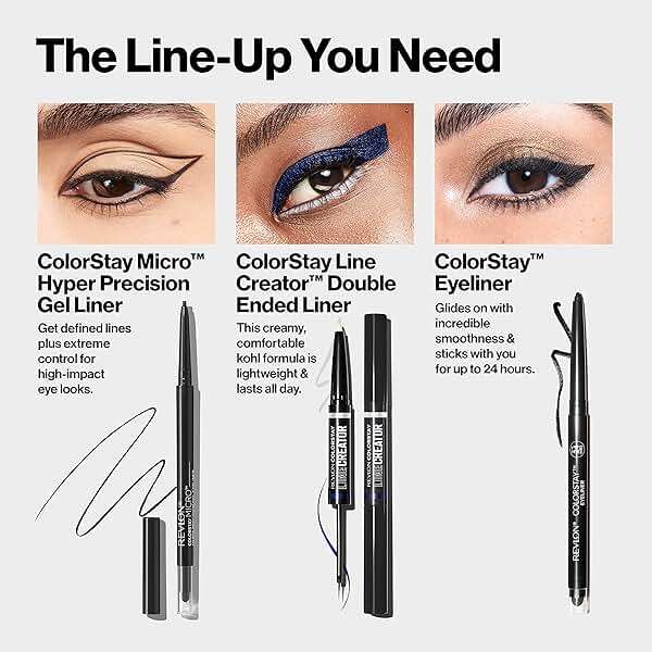 Revlon Gel Eyeliner, ColorStay Micro Hyper Precision Eye Makeup with Built-in Smudger, Waterproof, Longwearing with Micro Precision Tip, 214 Black, 0.002 oz - Image 8