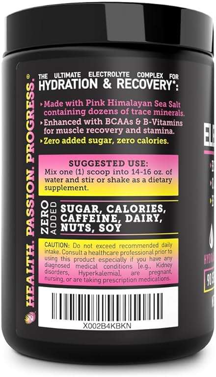 Zeal Electrolyte Powder - 90 Servings | Keto Electrolytes Powder | Zero Sugar, BCAAs, B-Vitamins | Potassium, Zinc, Magnesium | Hydration Powder Recovery Drink | Lemon Berry - Image 4