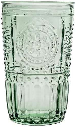 Bormioli Rocco Romantic Set Of 4 Cooler Glasses, 16 Oz. Colored Crystal Glass, Pastel Green, Made In Italy. - Image 5