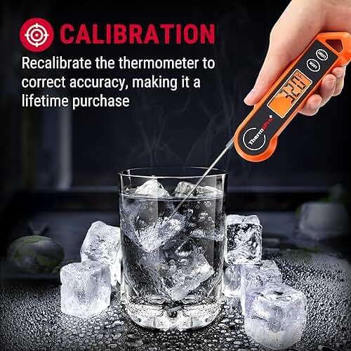 TempPro TP19H Digital Meat Thermometer for Cooking, 1 Sec Instant Read Food Thermometer with Motion-Sensing Wake for BBQ Grill Oil Fry Candy for Fathers Day Gift for Dad Men (Previously ThermoPro) - Image 8