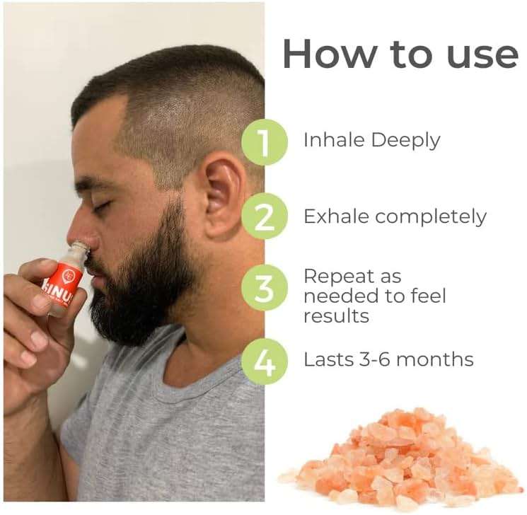 4E 4ELEMENTUM NATURE'S CONSTITUENTS Sinus Himalayan Salt Inhaler - Infused with Natural Eucalyptus, Peppermint and Rosemary - Supports Relief from Allergies, Colds, and Congestion - Image 5