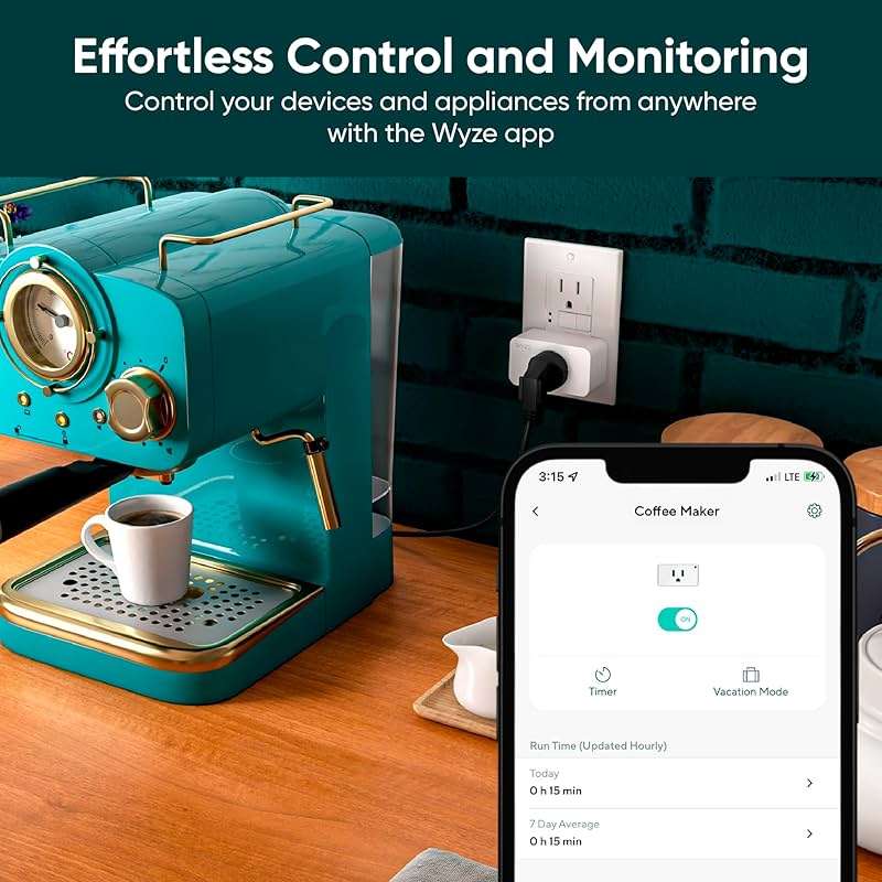 Wyze Plug, 2.4GHz WiFi Smart Plug, Works with Alexa, Google Assistant, IFTTT, No Hub Required, Two-Pack, White - Image 3