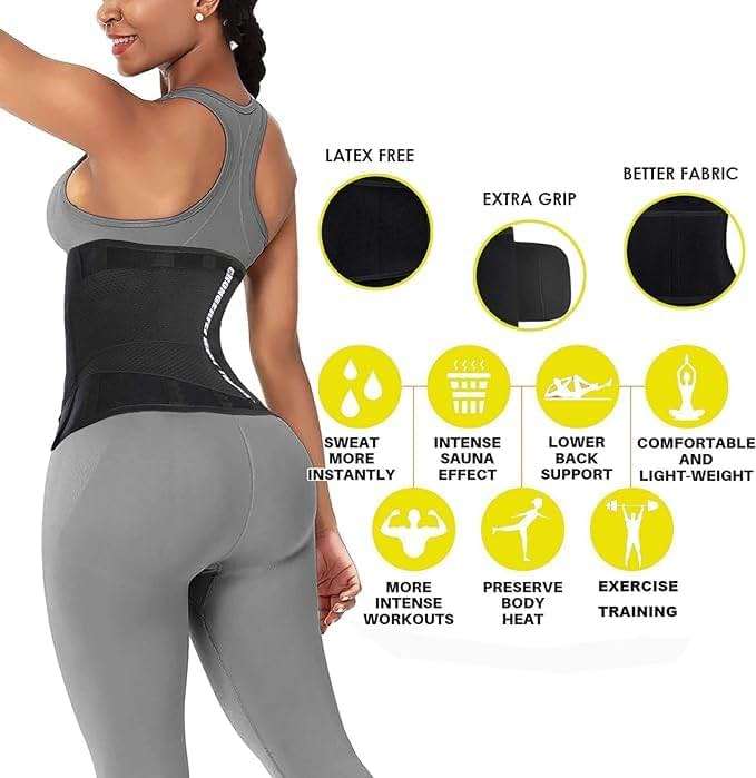 ChongErfei Waist Trainer Belt for Women Man - Waist Trimmer Ab Belt - Tummy Control Body Shaper - Image 4