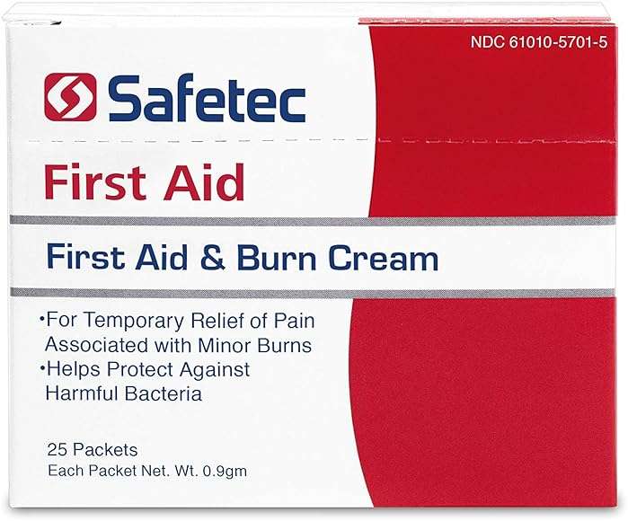 Safetec First Aid Burn Cream .9 g. Pouch 25 ct. Box (6 Pack) - Image 1