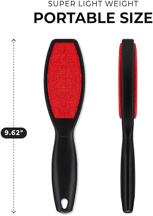 DecorRack (2 Pack) Double-Sided Lint Brushes, Pet Hair Remover Brush for Clothes and Furniture, Remove Cat and Dog Fur from Fabric Carpet and Clothing, Lint Removal Brush, Portable, Reusable (2 Pack) - Image 3