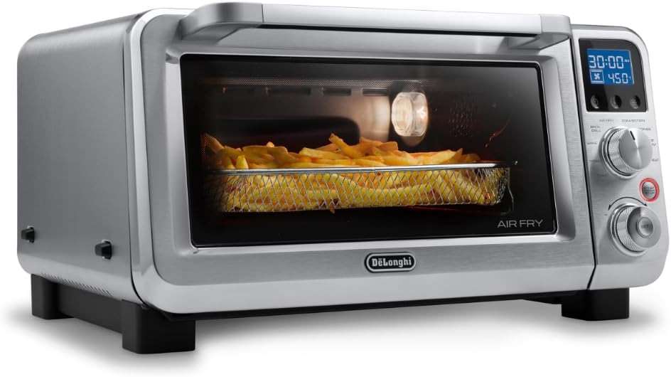 De'Longhi Digital Air Fry Convection Toaster Oven 14L Stainless Steel, Air Fry Oven, 9-in-1, Grills, Broils, Bakes, Roasts, Reheats, Keep Warm, Non-Stick, Scratch-Resistant Interior, 1800-Watts - Image 1