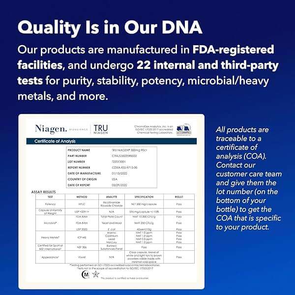 TRU NIAGEN Patented NAD Supplement for Anti Aging and Cell Regeneration, 300mg Niagen, 30 Servings | Supports Cellular Energy, Brain, Muscle | Nicotinamide Riboside (NR) Take 1 Daily | 2 Bottles - Image 8