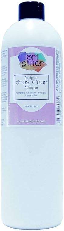 Art Institute Glitter Dries Clear Adhesive Glue 16 Ounce (Flat Cap) Refill Bottle, … - Image 1