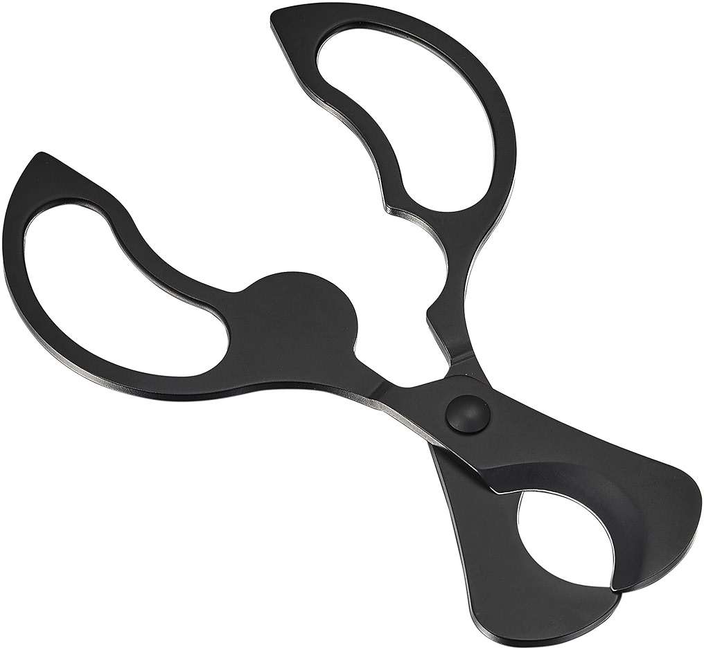 Visol Archibald Matte Black Stainless Steel Cigar Scissors - Image 1