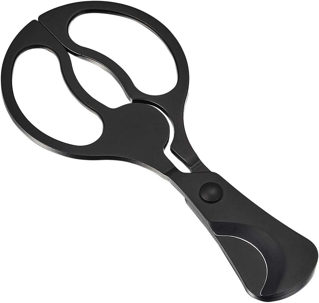 Visol Archibald Matte Black Stainless Steel Cigar Scissors - Image 2