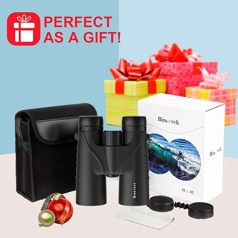 10x42 Binoculars for Adults - Professional HD Roof BAK4 Prism Lens Binoculars for Bird Watching, Hunting, Travel, Sports, Cruise, with Carrying Bag (1.1Lbs) - Image 7