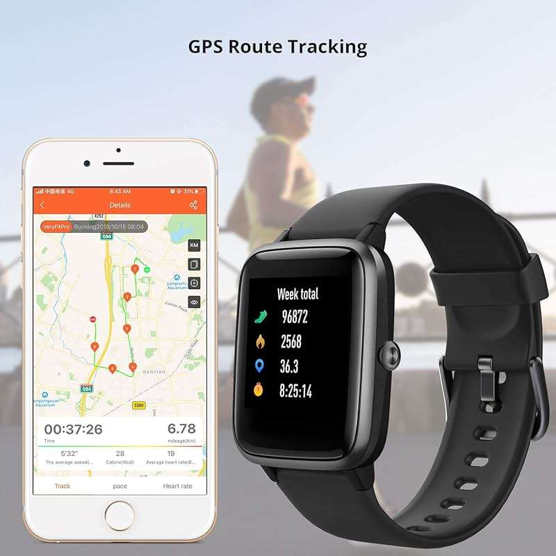 Fitpolo Fitness Tracker with Heart Rate Monitor, Smart Watch 1.8 inches Color Touch Screen IP68 Waterproof Step Calorie Counter Sleep Monitoring Pedometer Watches Activity Tracker for Women Men - Image 6