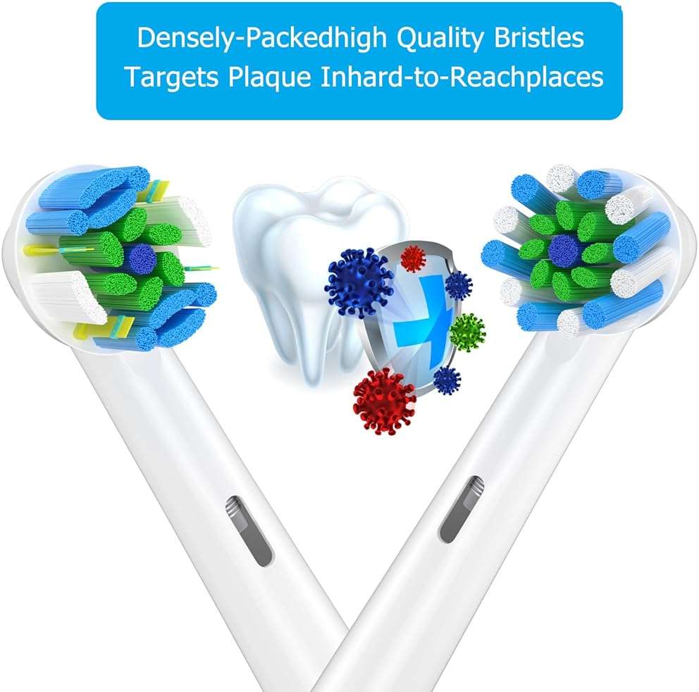 Replacement Toothbrush Heads Compatible with Braun Oral b 7000/Pro 1000/9600/ 5000/3000/8000/ and Smart Electric Toothbrush, 16 Pcs (White) - Image 5
