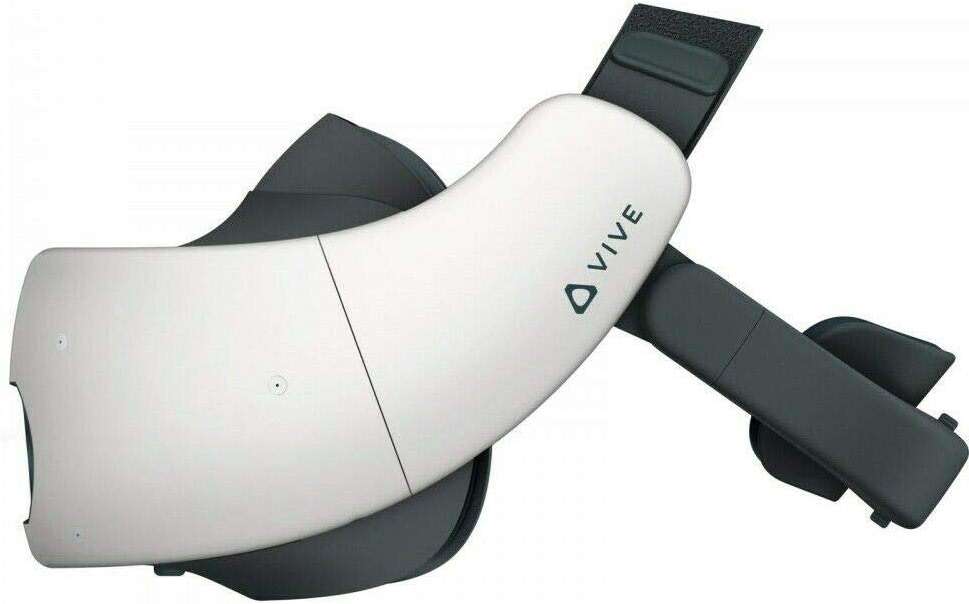 HTC Vive Pro Focus Plus 6DOF VR Headset in Almond White Bundle Including VR Headset, Controllers, face Cushion, QC 3.0 Charger and USB Type-C Cable - Image 3