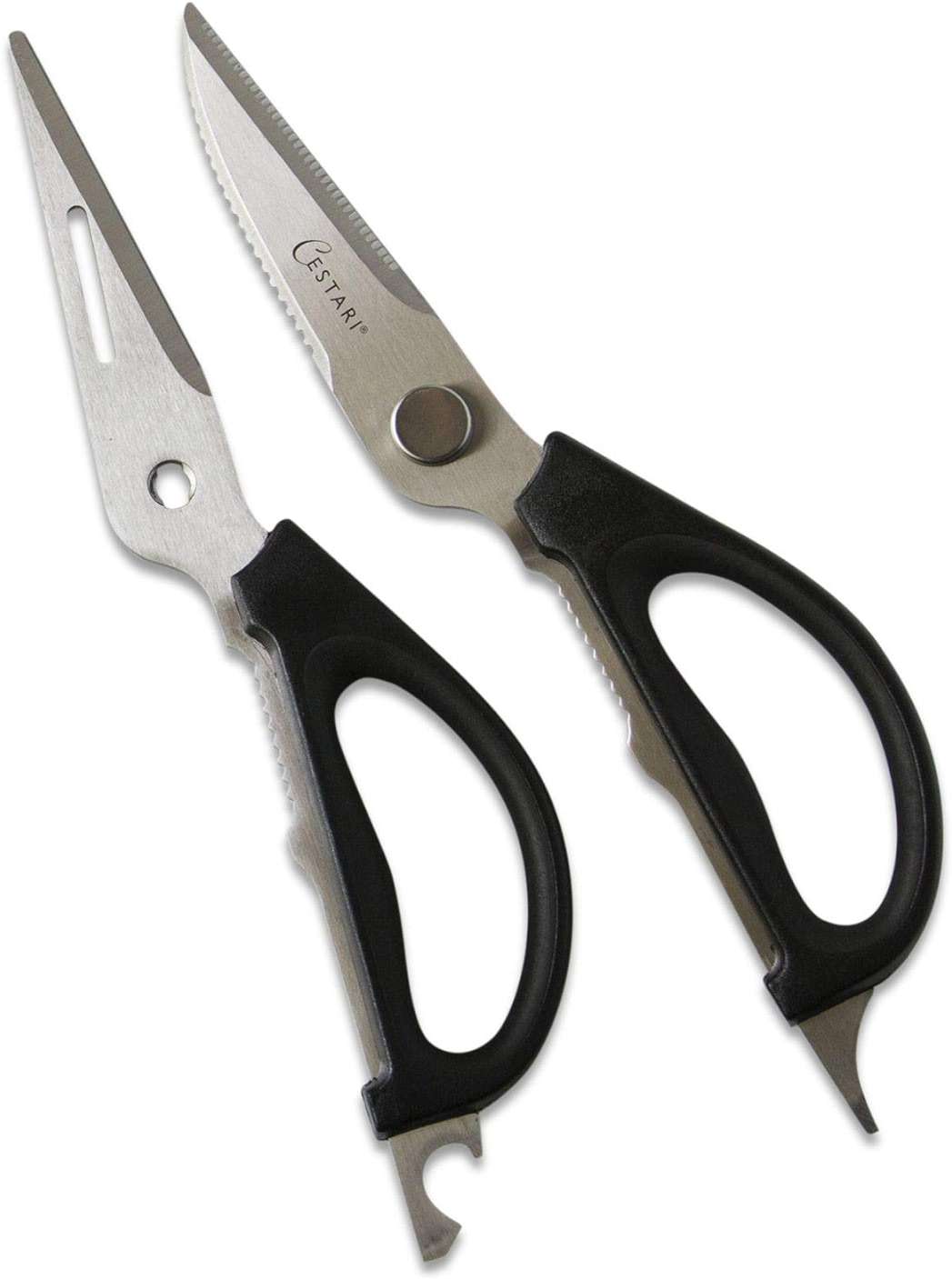 Kitchen Scissors: Heavy Duty Stainless Steel Utility Kitchen Shears for Poultry, Vegetables, Meat, Seafood, Herbs | Multi-Function Cooking Scissors with Large Black Soft Grip Handles by Cestari - Image 8