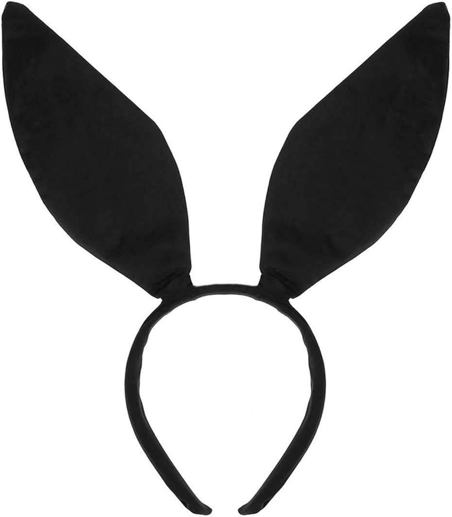 Soochat Bunny Ears Headband Cute Sexy Rabbit Ear Hair Band for Easter Halloween Christmas Party Cosplay Costume Accessory (Black) - Image 3