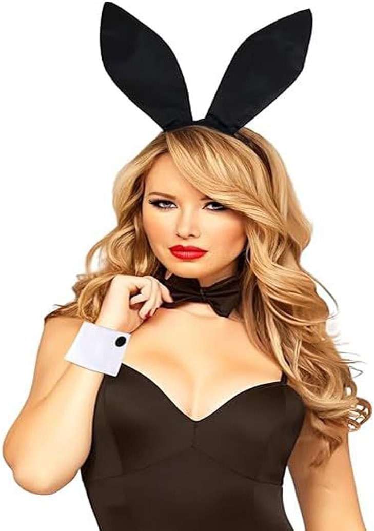 Soochat Bunny Ears Headband Cute Sexy Rabbit Ear Hair Band for Easter Halloween Christmas Party Cosplay Costume Accessory (Black) - Image 9