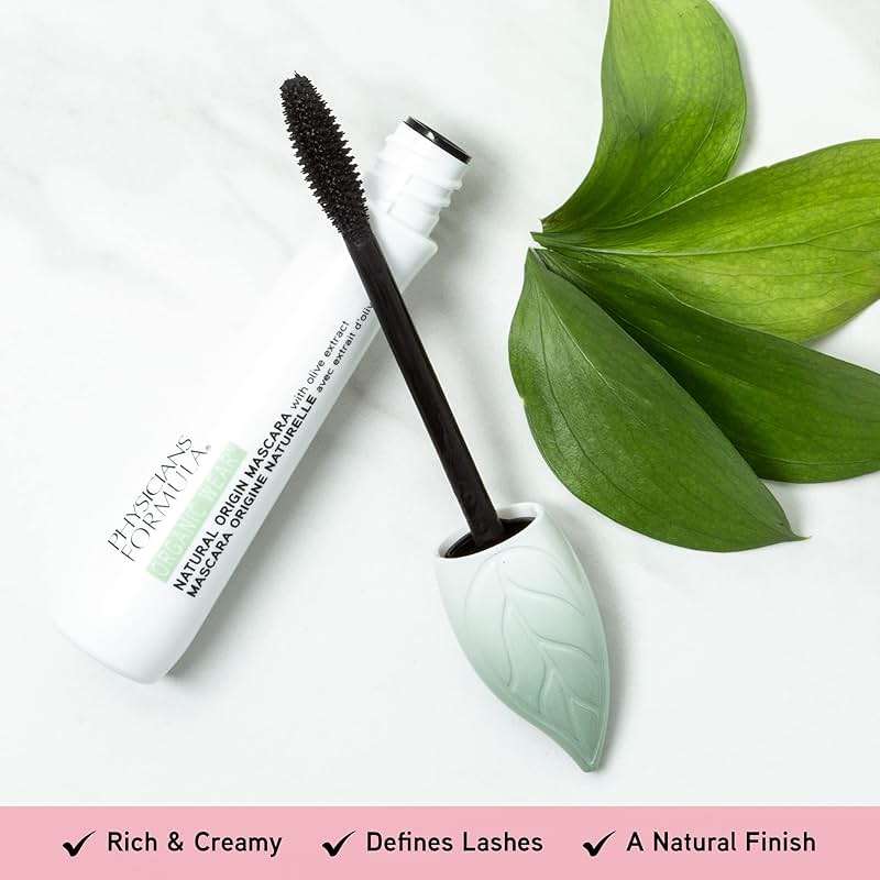 Physicians Formula Organic Wear Lash-Boosting All Natural Mascara, Lifts, Lengthens, For Sensitive Eyes, Dermatologist Tested - Natural Origin Black - Image 6