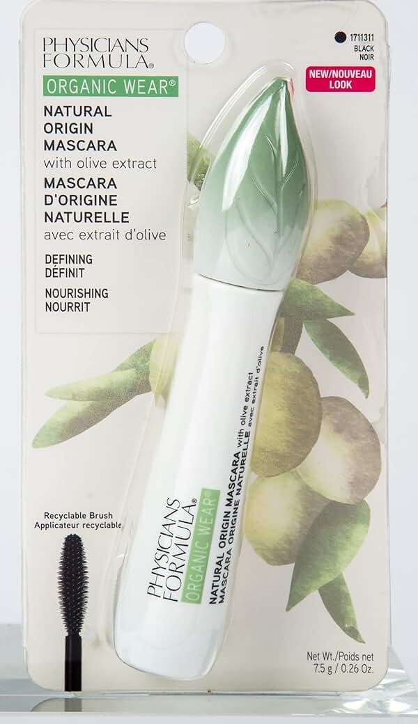 Physicians Formula Organic Wear Lash-Boosting All Natural Mascara, Lifts, Lengthens, For Sensitive Eyes, Dermatologist Tested - Natural Origin Black - Image 8