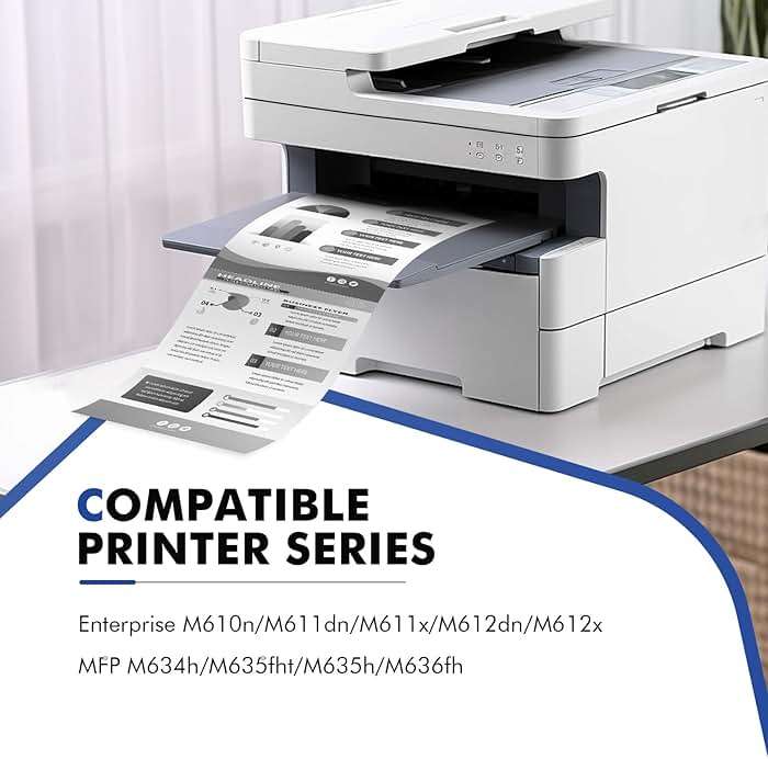 147A Black Toner Cartridge Compatible for HP 147A M612 Toner Cartridge W1470A 147X W1470X for HP LaserJet Enterprise M610n M611dn M611x M612dn M612x MFP M634h M635fht M635h M636fh Printer Ink (1-Pack) - Image 2