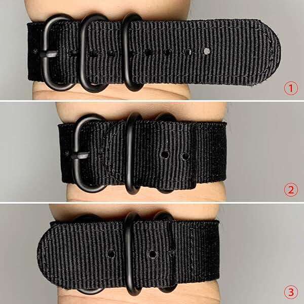 C2D JOY Canvas Nylon Band Compatible with Garmin Lily 2/Lily 2 Active Replacement Band Smart Watch band for Women-Silver Black - Image 3