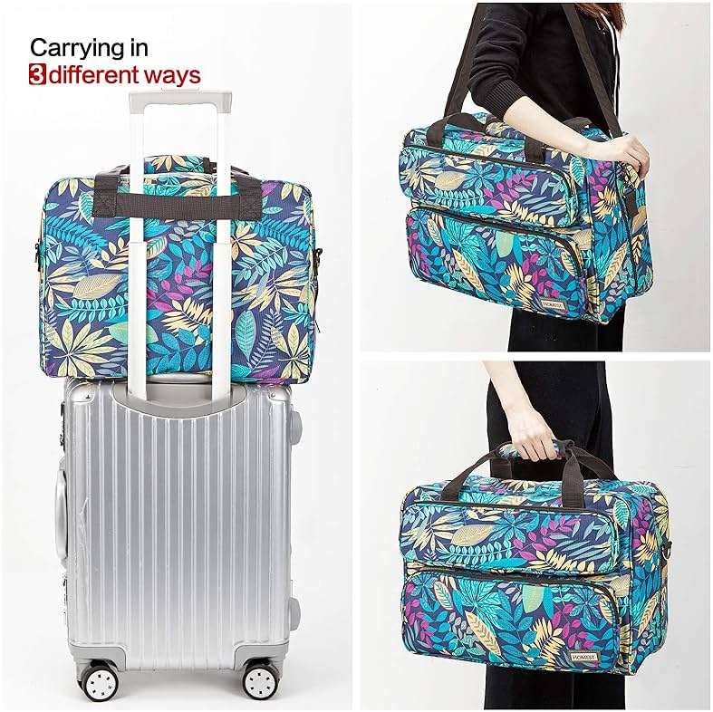 HOMEST Sewing Machine Carrying Case, Universal Tote Bag with Shoulder Strap Compatible with Singer, Brother, Janome, Floral (Patent Design) - Image 6