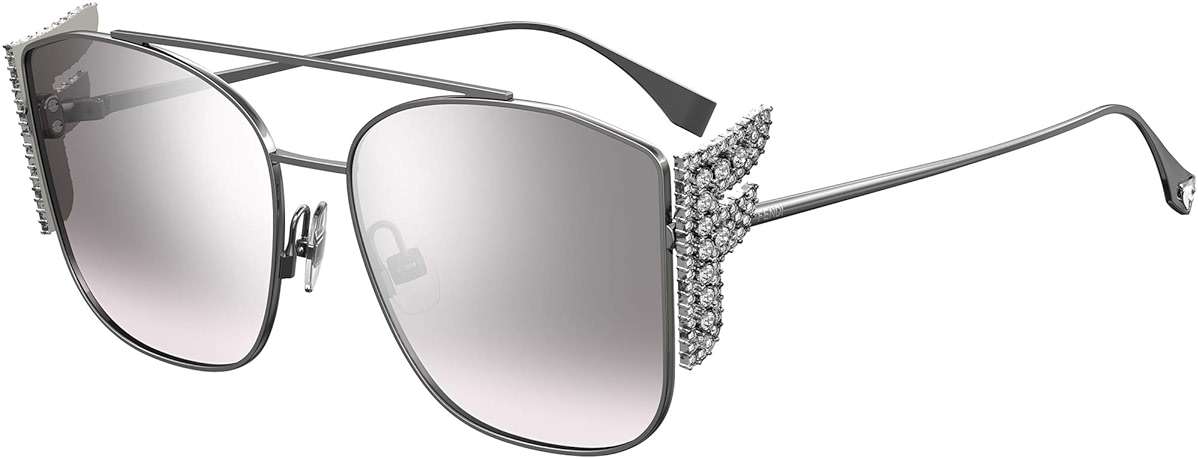 FENDI Freedom FF 0380/G/S Ruthenium+I1861/Grey Shaded 62/17/140 women Sunglasses - Image 1