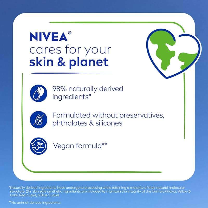 NIVEA Lip Care, Fruity Tinted Lip Balm Variety Pack, Cherry, Strawberry, Blackberry and Watermelon Flavors, 3-in-1 Moisture, Repair and Color, 0.17 Oz Stick, Pack of 4 - Image 11