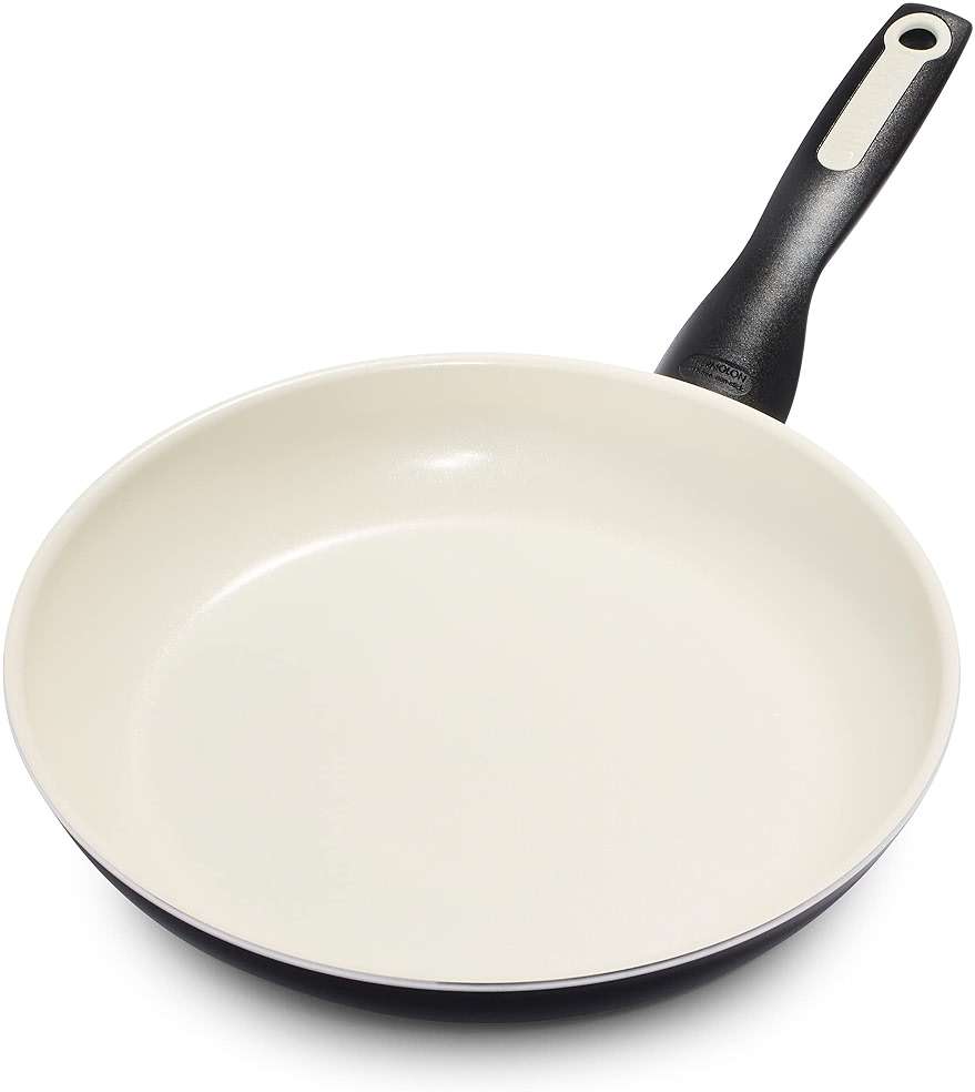 GreenPan Rio Healthy Ceramic Nonstick 10" Frying Pan Skillet, PFAS-Free, Dishwasher Safe, Black - Image 1