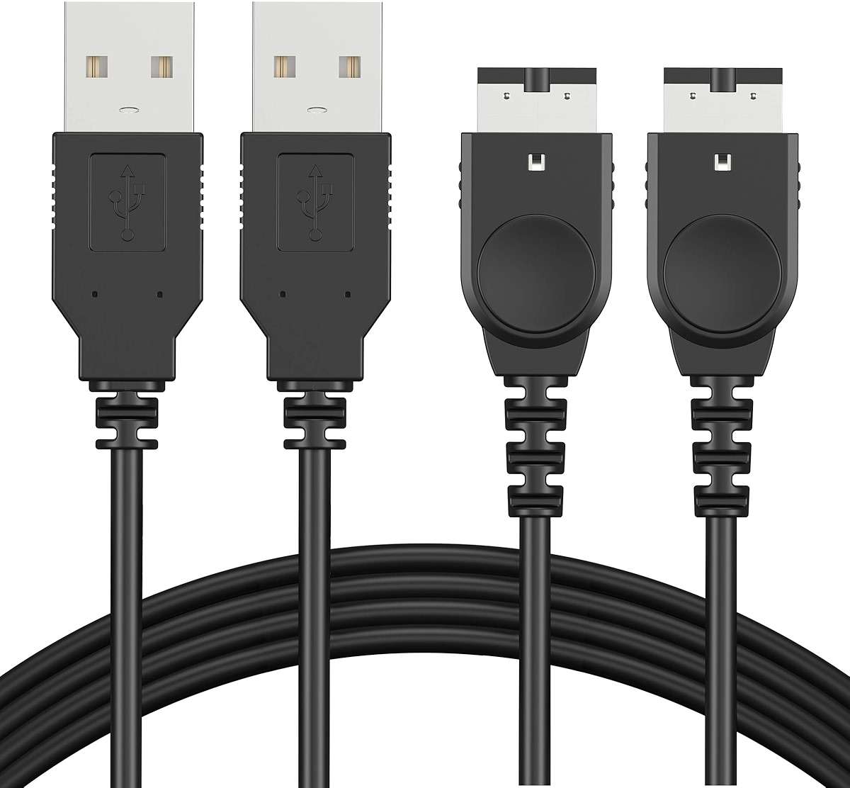 Funturbo GBA SP Charger Cable, Gameboy Advance SP Charging Cord NDS Charger Cord for Original Nintendo DS USB & Power Cable 3.9 ft (2 Pack) - Image 1