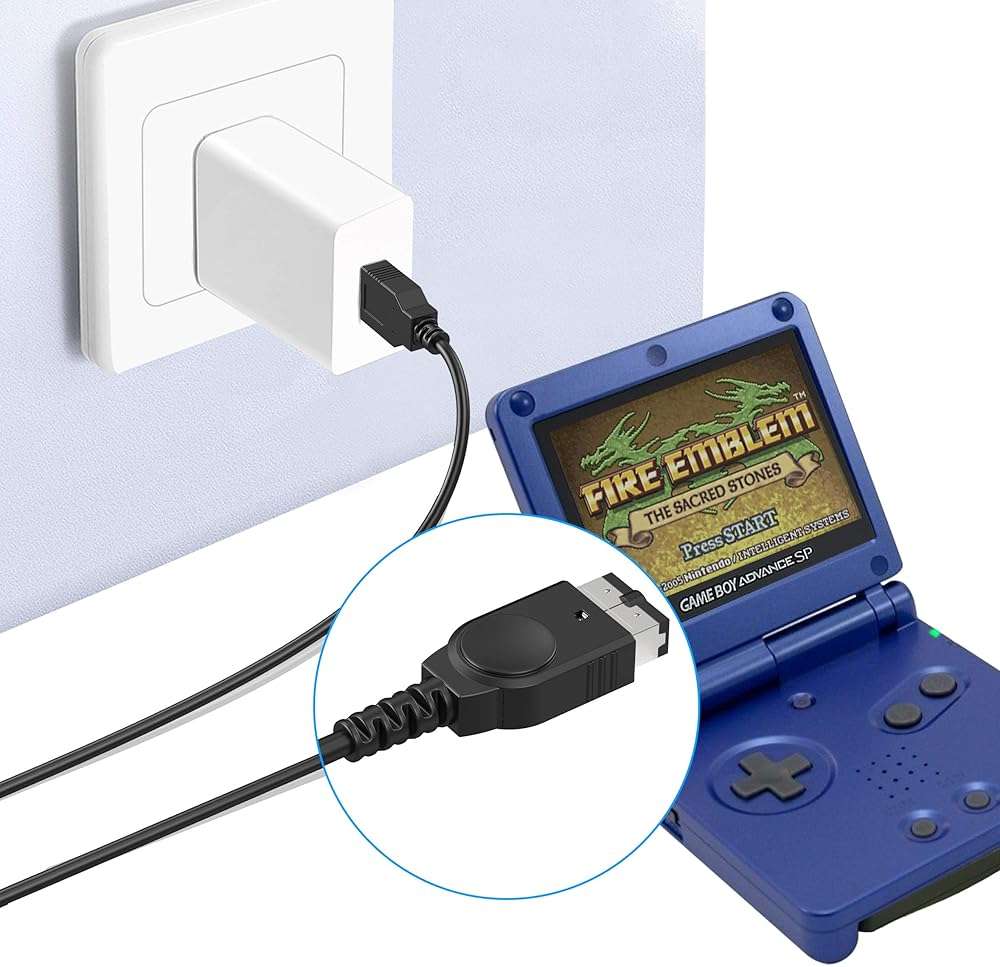 Funturbo GBA SP Charger Cable, Gameboy Advance SP Charging Cord NDS Charger Cord for Original Nintendo DS USB & Power Cable 3.9 ft (2 Pack) - Image 5