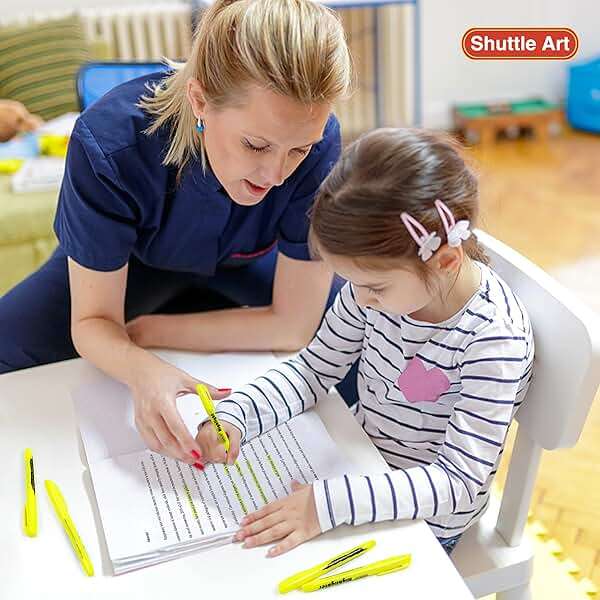 Shuttle Art Yellow Highlighters, 30 Pack Highlighters Bright Colors, Chisel Tip Dry-Quickly Non-Toxic Highlighter markers for Adults Students Highlighting in Home School Office - Image 7