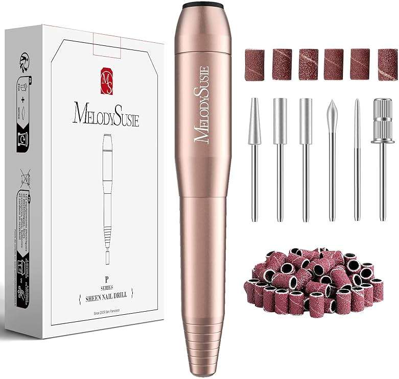 MelodySusie Pen-Shaped Portable USB Nail Drill, PC120I 20000RPM Electric Nail File with Compact Design for All Nail Care, Manicure Polishing, Shaping & Gel Removal at Home for Beginners - Image 1