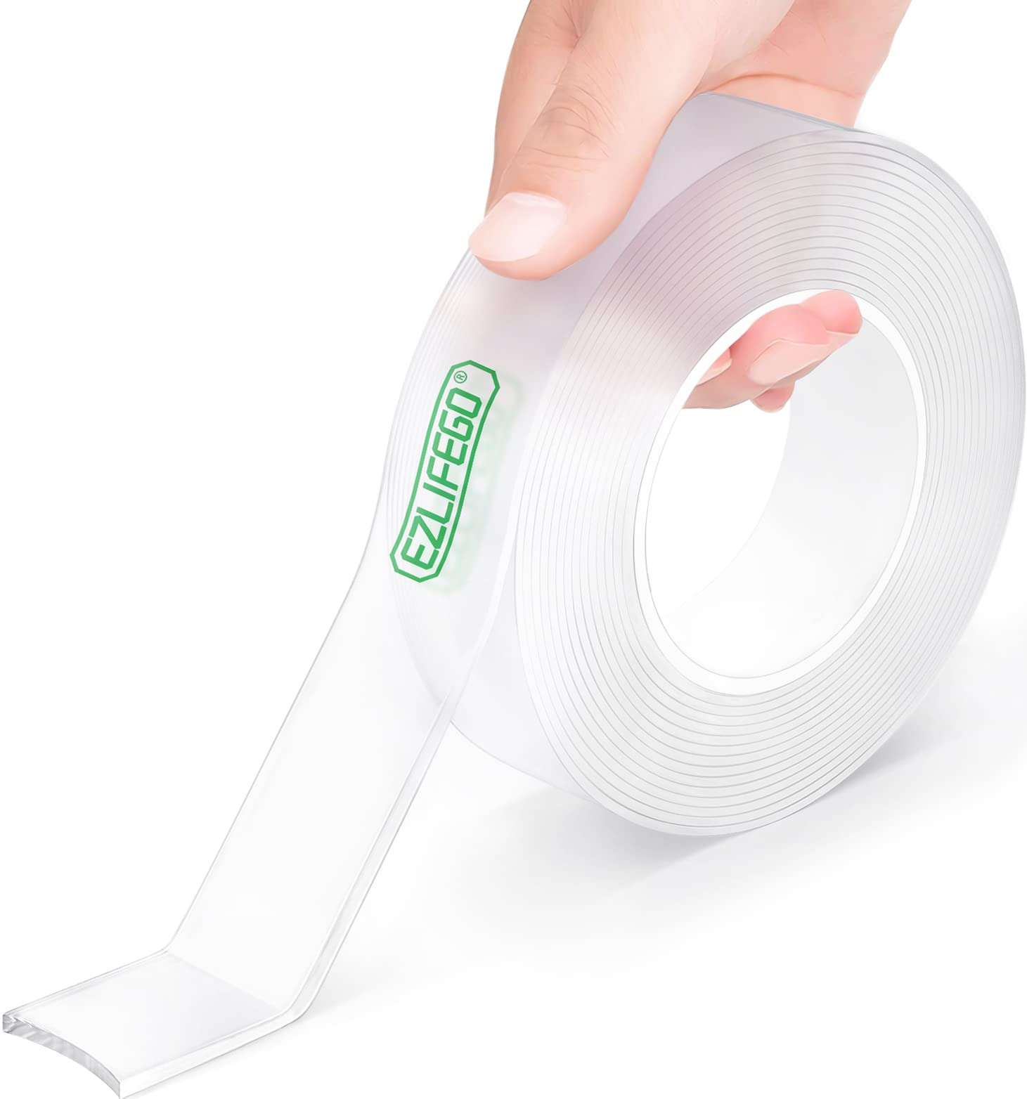 EZlifego Double Sided Tape Heavy Duty(Extra Large 16.5FT), Nano Adhesive Mounting Tape Wall Decor,Sticky Picture Hanging Adhesive Strips Poster Tape - Image 1