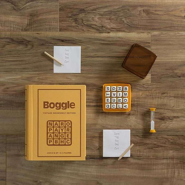 WS Game Company Boggle Vintage Bookshelf Edition, Classic Word Games, Linen-Wrapped Book Box with Retro 1976 Design, Ages 8+ - Image 3